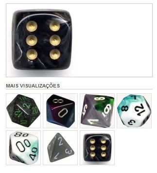 1 - Set De Dados Chessex - Conjunto De 7 Dados - Set Dices (